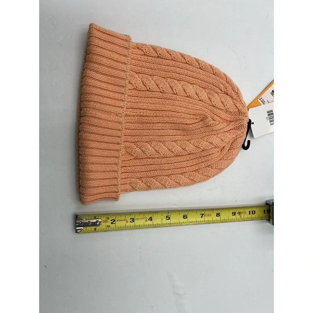 Carhartt Womens Rib Knit Fisherman Beanie Sunset Orange NWT 104397 One Size